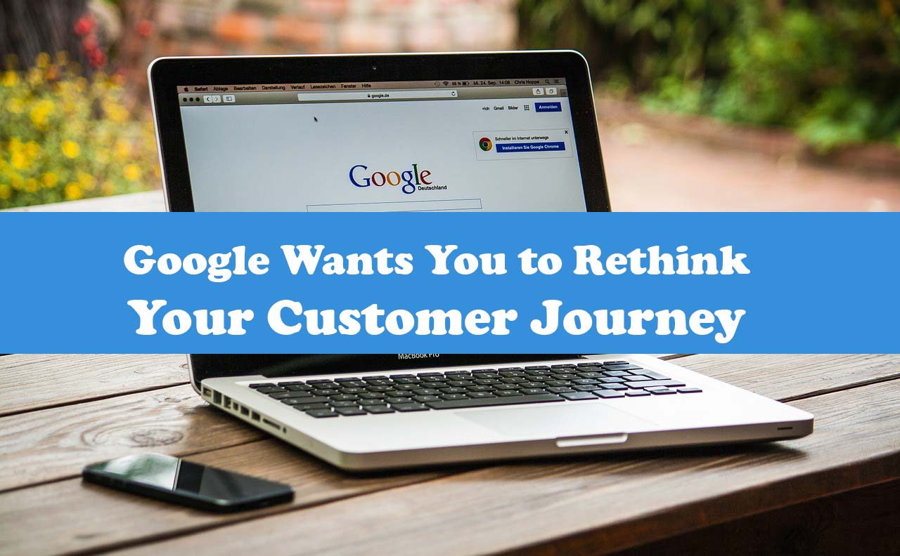 New customer journey according to Google Letters flying off a laptop and the message Email Marketing Tools six best Mailchimp alternatives